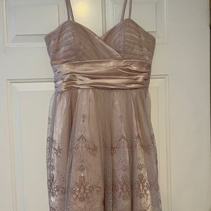 Homecoming Dress, champagne color size 7/8